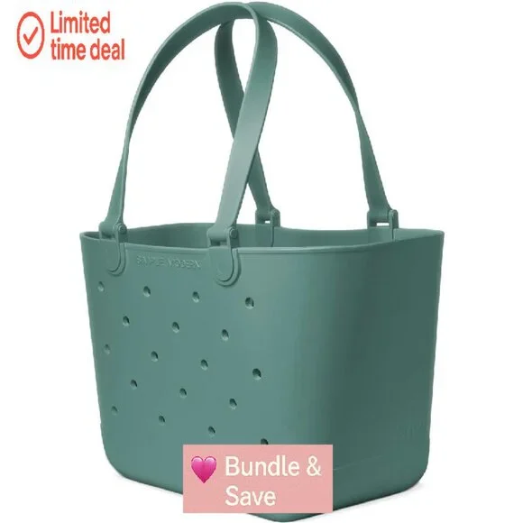 Large Waterproof EVA Tote with Zipper Pocket for Travel Pool Beach